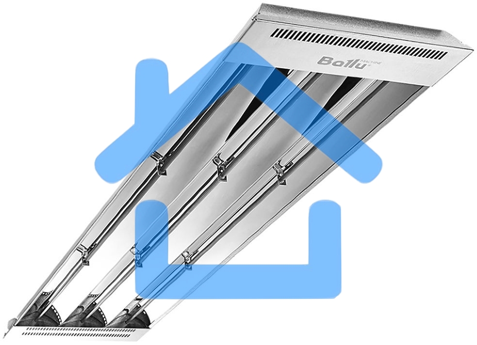 Обогреватель инфракрасный Ballu BIH-Т-6.0 серый, 6000 Вт, 60 м2