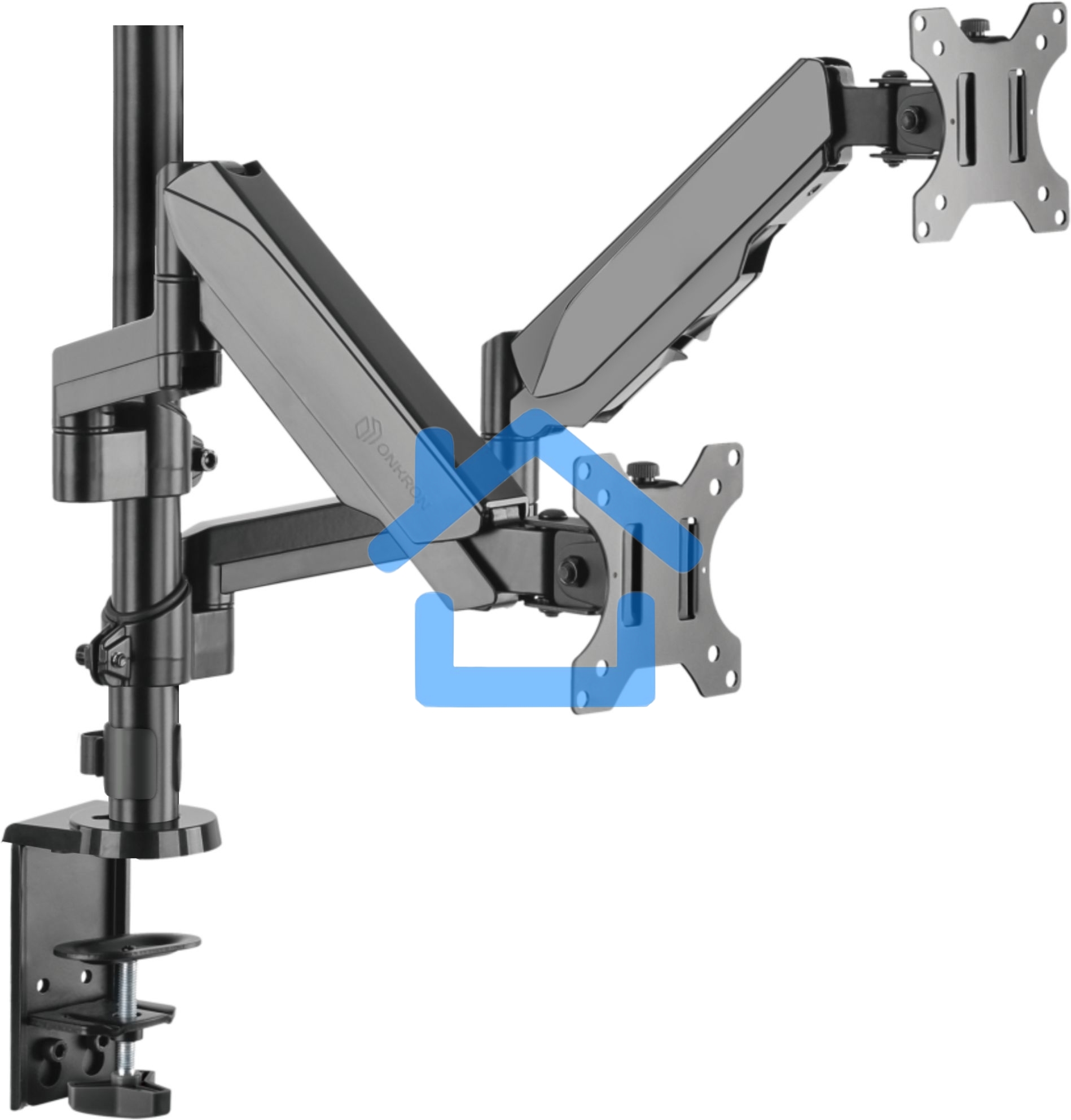 Кронштейн (держатель) ONKRON G140 для двух мониторов 13