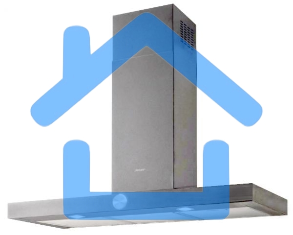 Вытяжка Jetair TOUCH IX/A/90 Декоративный дизайн, Т-образная, 90 см, 3-позиционное ротационное управление, 1200 куб. м., нержавеющая сталь