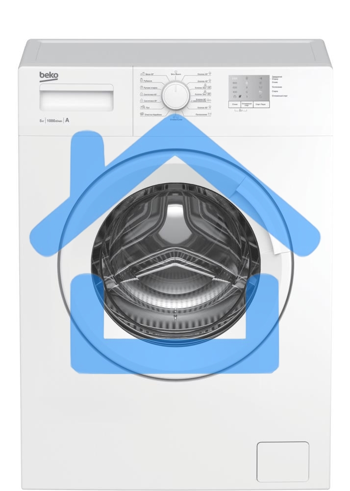 Стиральная машина Beko WRS5511BWW (7320110005) белый, загрузка фронтальная 5 кг, 1000 об/мин., класс: А