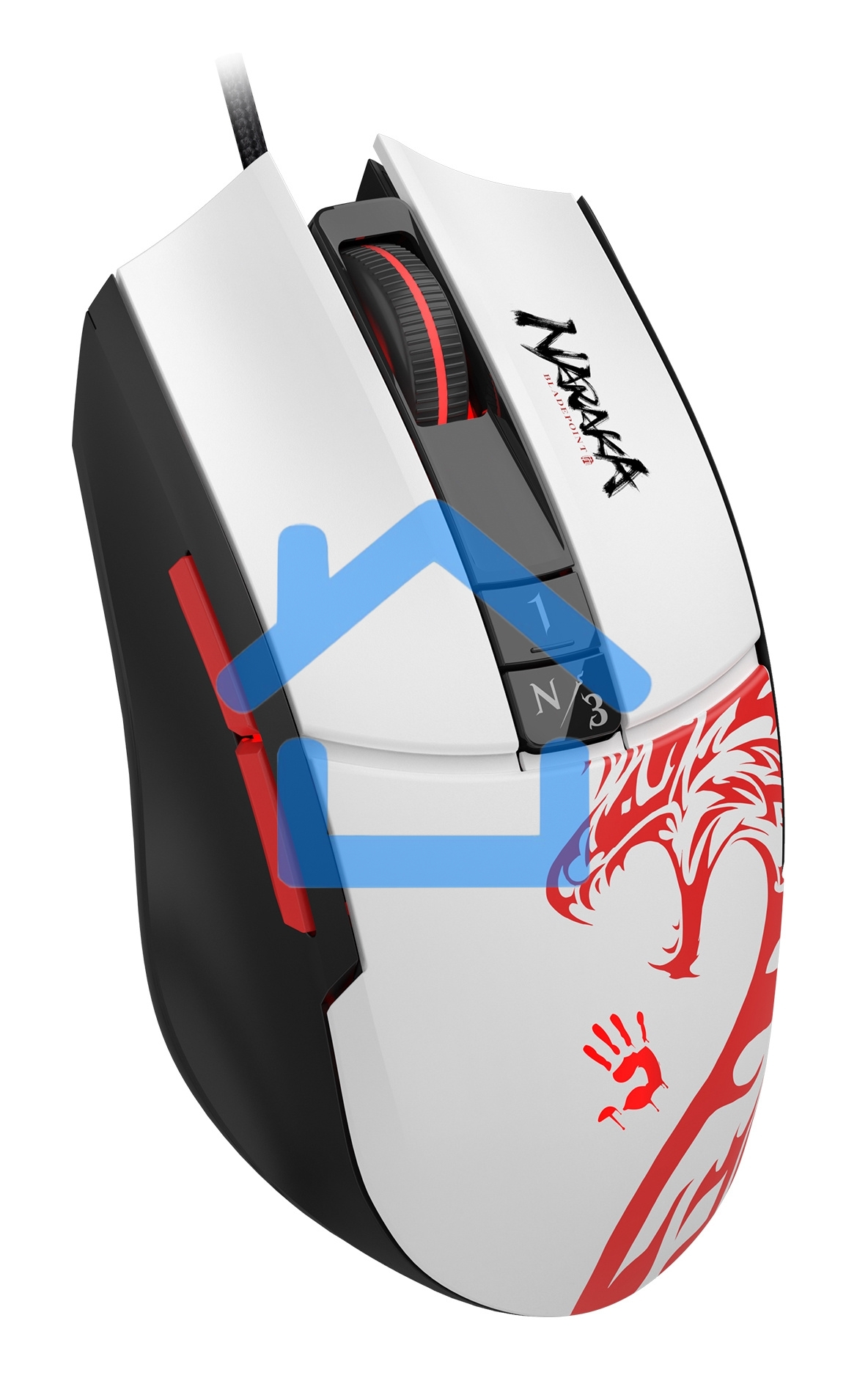 Мышь проводная A4Tech Bloody L65 Max белый, 12000 dpi, USB, кнопки - 7
