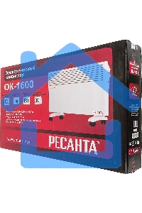 Конвектор Ресанта ОК-1600 белый, 1600 Вт, 20 м2, термостат