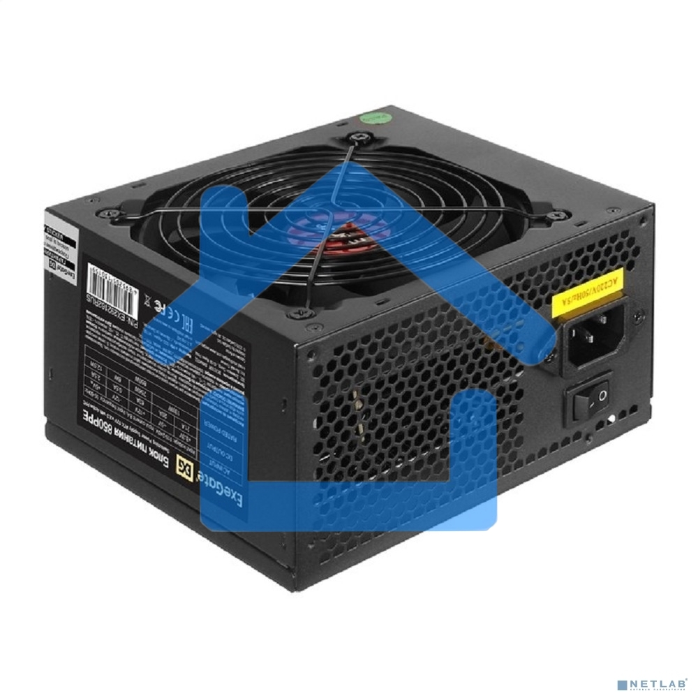 Блок питания ExeGate 850PPE (EX292162RUS-PC), 850В, 120мм, черный