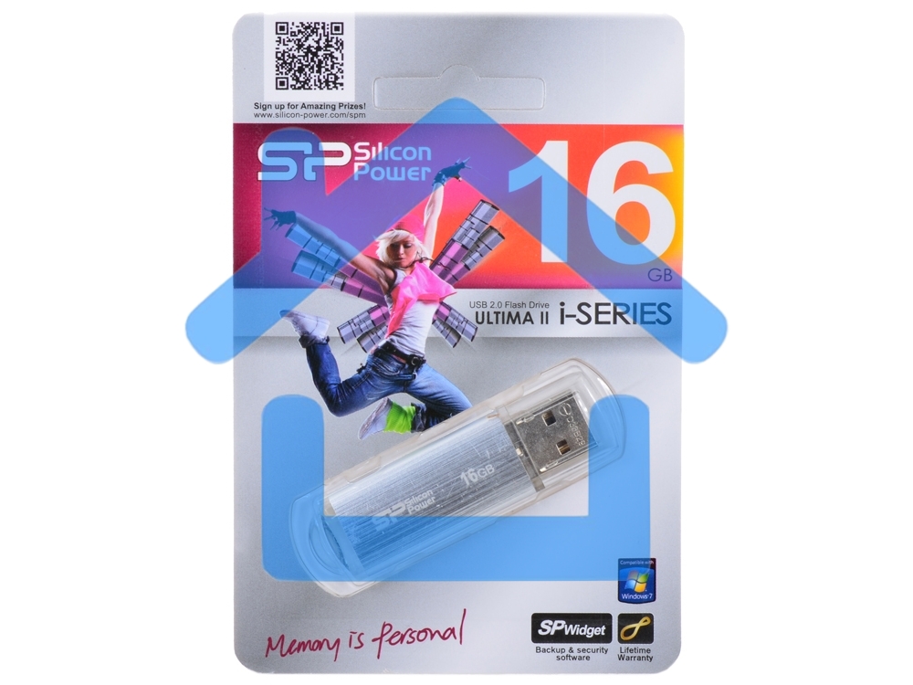 Флешка USB 16 Gb Ultima II-I Series SP016 GbUF2M01V1S USB 2.0 серебристый