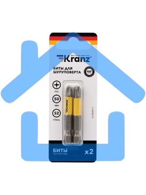 Бита для шуруповерта KRANZ PH3х50 мм (2 шт./уп.)