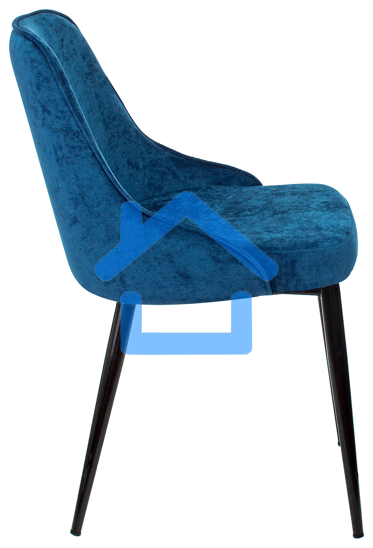 Стул для кухни Бюрократ KF-5_2 Velvet 29 комплект 2шт, темно-синий, металл черный на ножках (KF-5/VELV29_2)