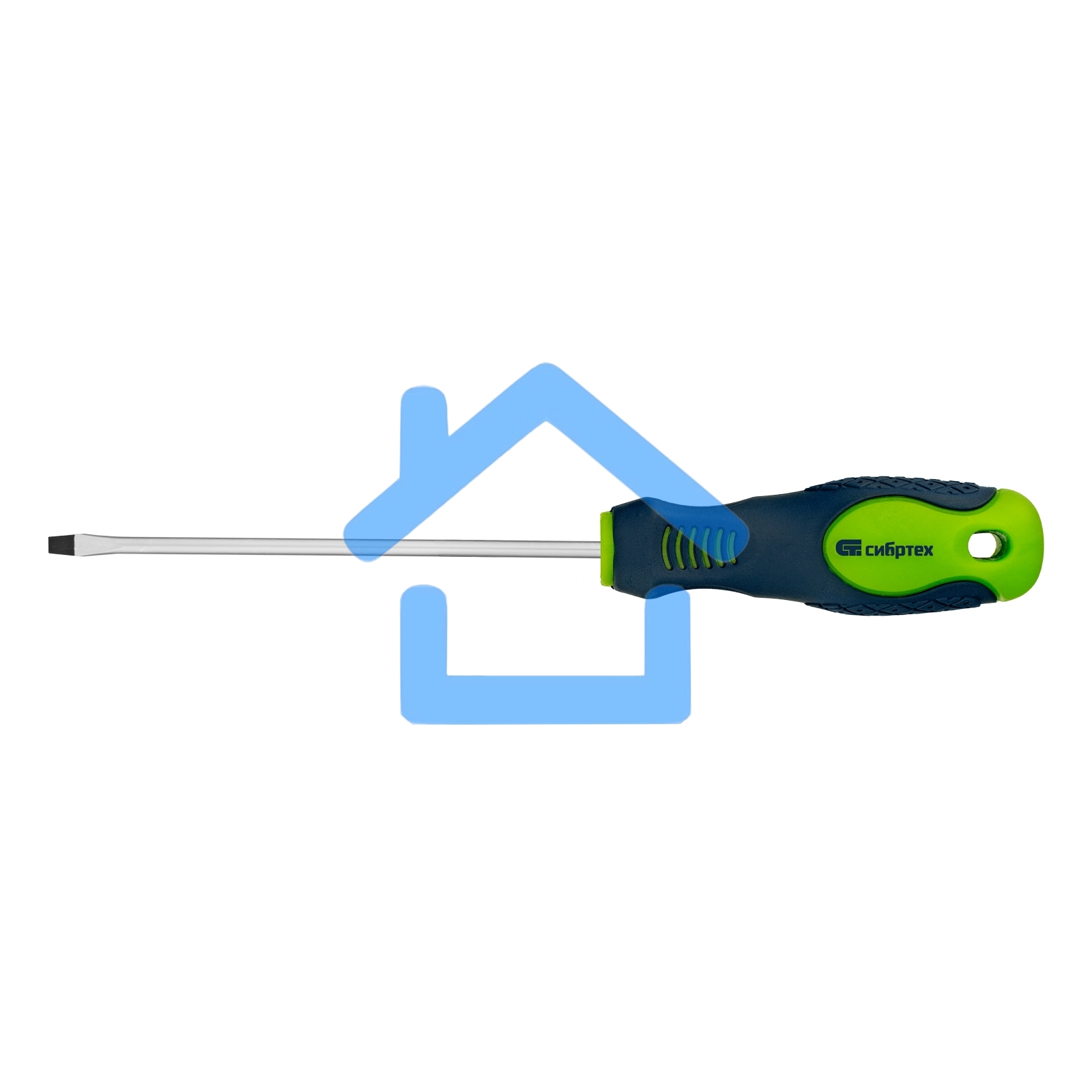 Отвертка, SL3,0 х 100 мм, CrV, 2-х компонентная рукоятка Сибртех