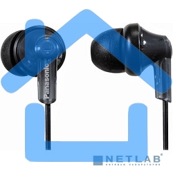 Наушники вкладыши Panasonic RP-HJE118GUK 1.1м черный проводные (в ушной раковине)