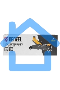 Домкрат гидравлический подкатной Denzel, 2 т, 135-385 мм 51230