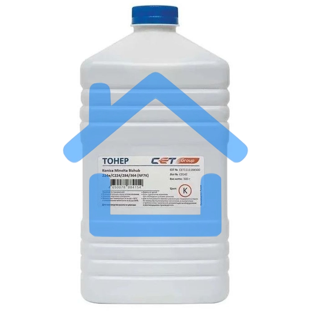 Тонер Cet NF7K TN-321K/322/711K/712K CET111116K500 черный бутылка 500гр. для принтера KONICA MINOLTA Bizhub 224e/C224/284/364