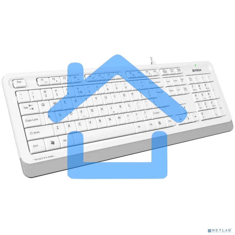 Клавиатура A4Tech Fstyler FK10 проводная, USB, белый/серый