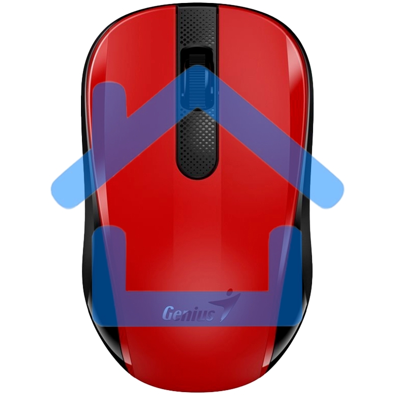 Мышь беспроводная Genius NX-8008S красный, 1200 dpi, радиоканал, USB, кнопки - 3