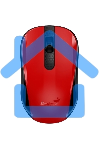 Мышь беспроводная Genius NX-8008S красный, 1200 dpi, радиоканал, USB, кнопки - 3