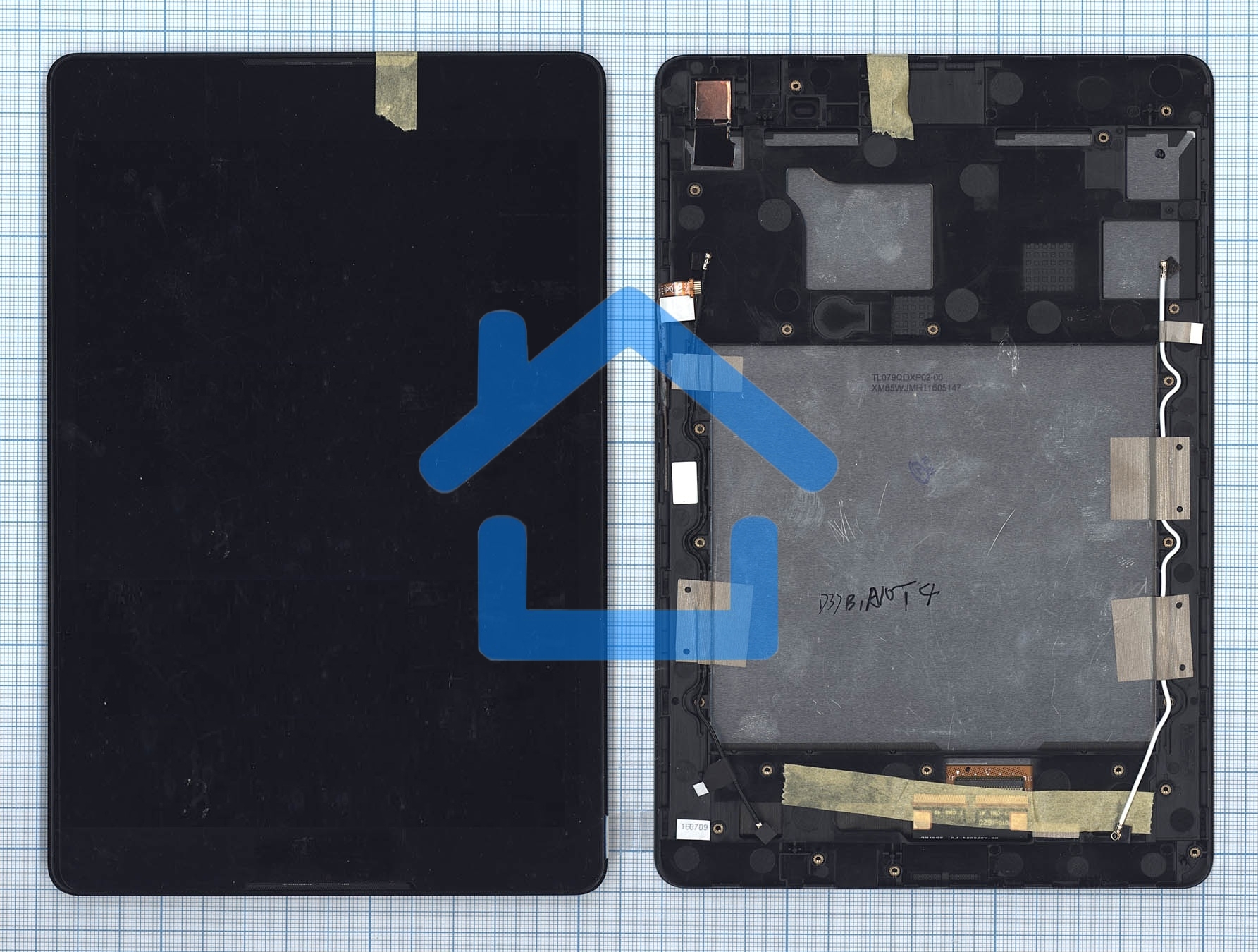 Модуль (матрица + тачскрин) для Asus ZenPad 8.0 Z581KL черный с рамкой
