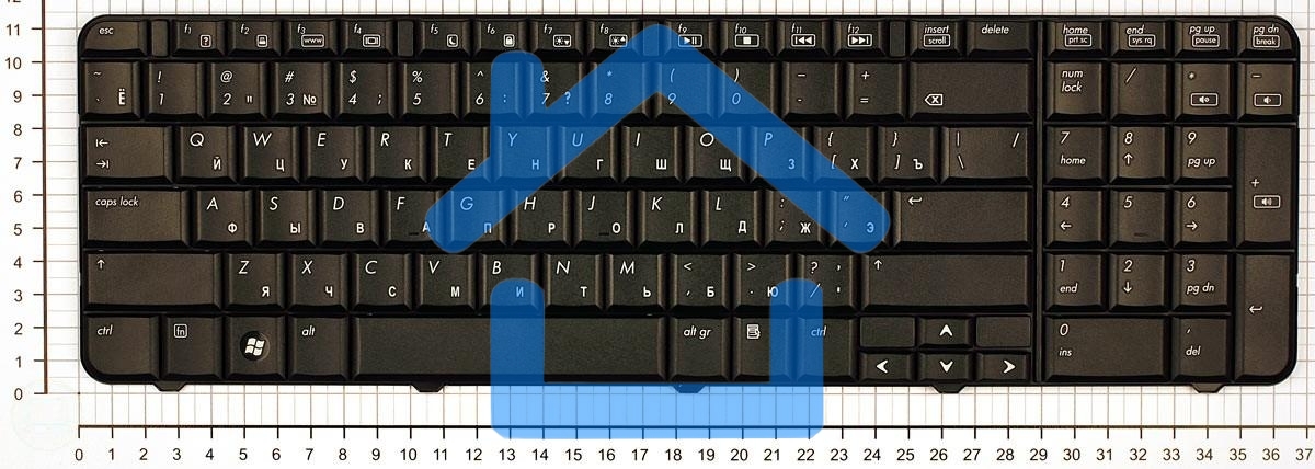 Клавиатура для ноутбука HP G70 Compaq Presario CQ70 черная