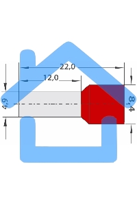 Наконечник штыревой втулочный изолированный F-12 мм 10 мм² (НШВи 10-12) красный Rexant