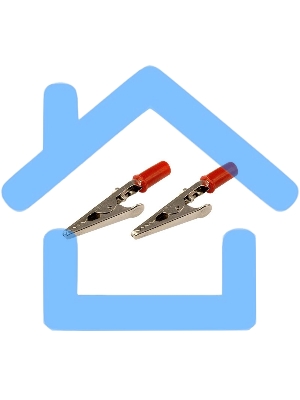 Зажим крокодил Rexant, длина 53 мм, ток 15A, 2 шт., пакет БОПП