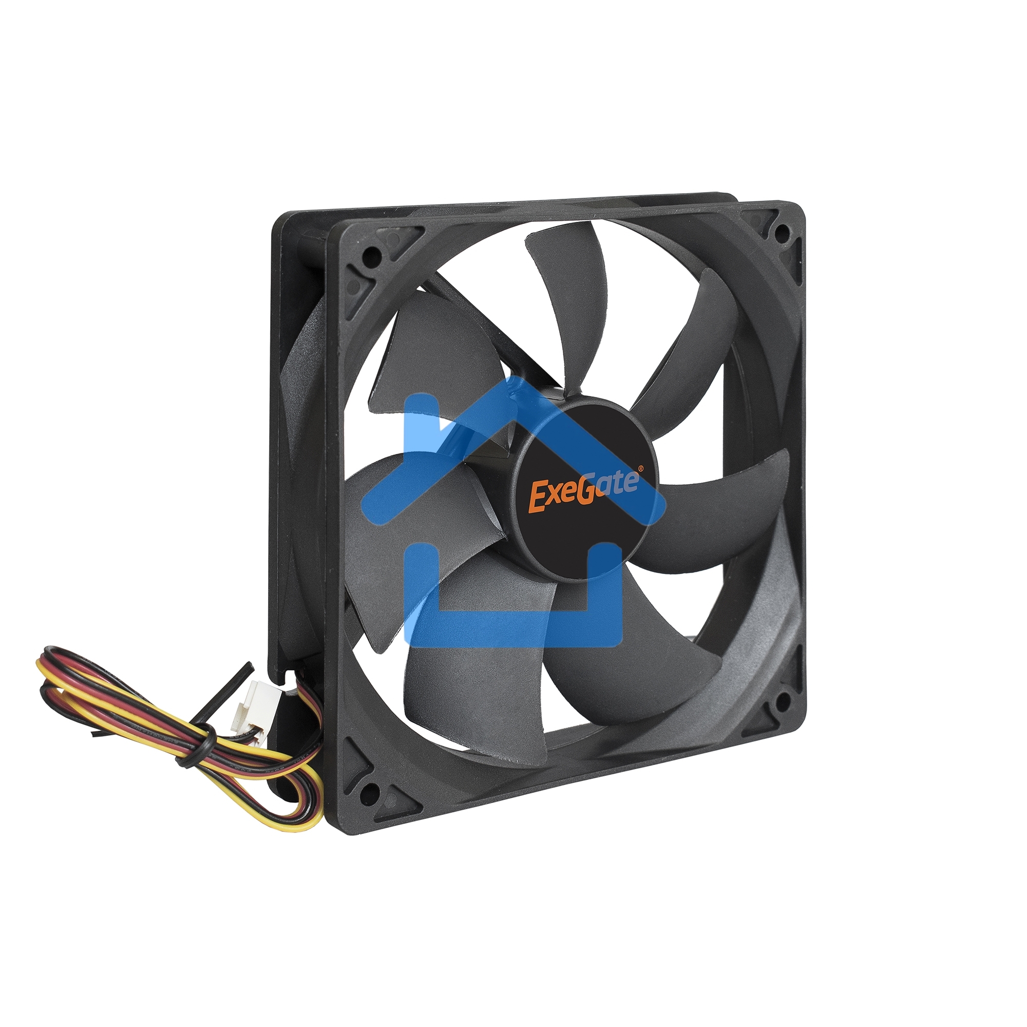 Вентилятор для корпуса ExeGate ExtraPower EP12025H3P черный, 120 мм, 1800 об/мин, 28 дБ, 3 pin