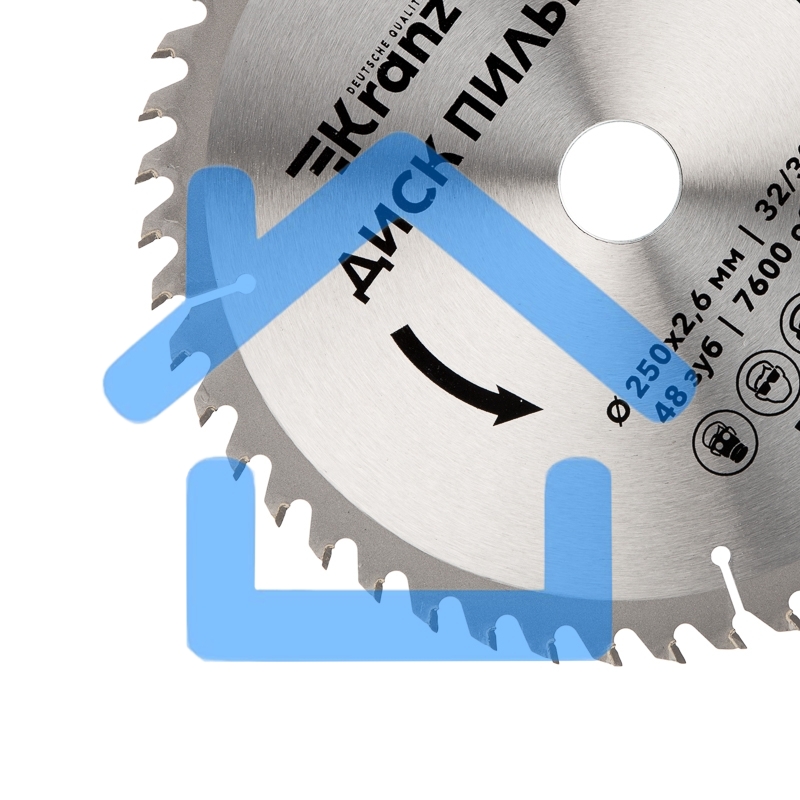 Диск пильный 250 мм х 48 зуб х 32/30 мм Kranz