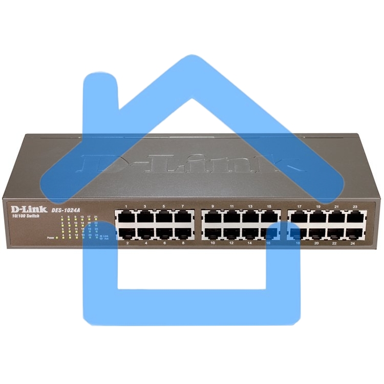Коммутатор D-Link DES-1024A/E1B, 24-port UTP 10/100Mbps Auto-sensing, Stand-alone, Unmanaged