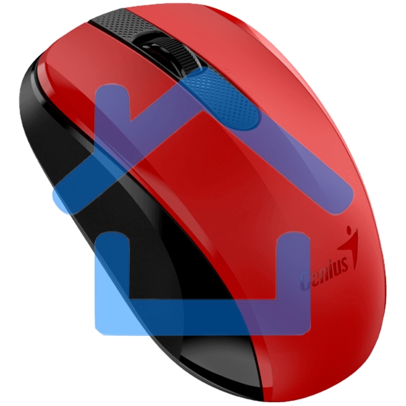 Мышь беспроводная Genius NX-8008S красный, 1200 dpi, радиоканал, USB, кнопки - 3