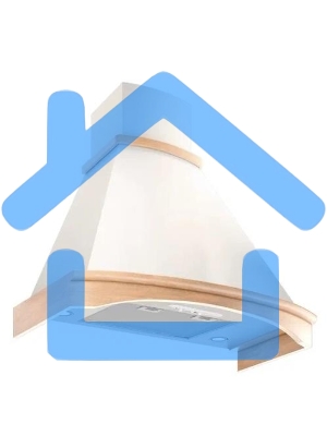 Вытяжка каминная Elikor Folk 90П-650-П3Д бежевый, 90 см, 650 куб. м/ч, 56 дБ