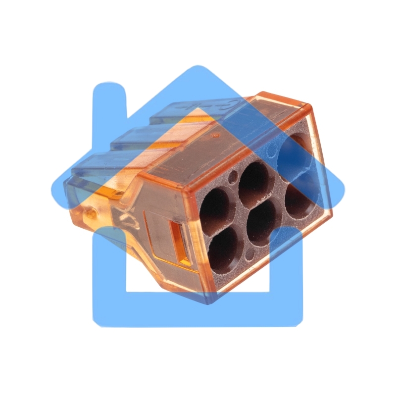 Экспресс-клемма СМК 773-606 с пастой, 6-проводная 0,75-4 мм² (50 шт/уп) Rexant