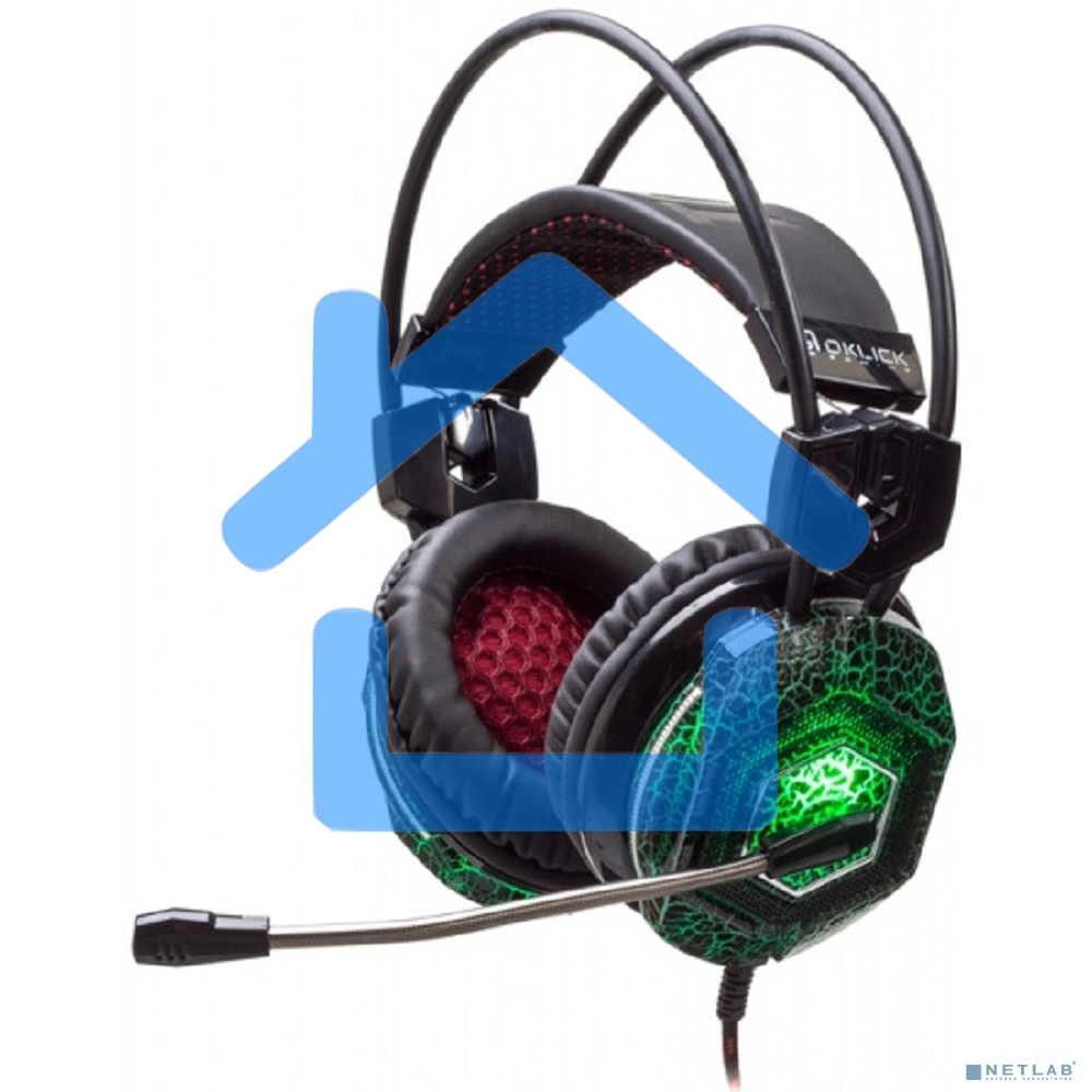 Наушники с микрофоном Oklick HS-L500G черный 2.2м мониторы оголовье