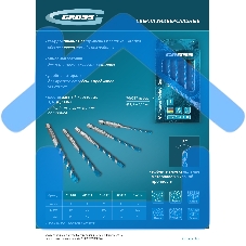 Набор сверл универсальных, Multipurpose PRO, 6-гр. хвостовик, 4-10мм, 5шт Gross