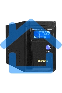 Источник бесперебойного питания (инвертор, синус, для котла) ExeGate SineTower SN-600.LCD.AVR.2SH 600VA/360W, чистая синусоида, LCD дисплей, AVR, 2*Schuko, линейно-интерактивный, черный