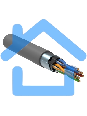 Кабель связи витая пара F/UTP кат. 5E 4 пары PVC 1м сер. GENERICA ITK BC1-C5E04-311-305-G