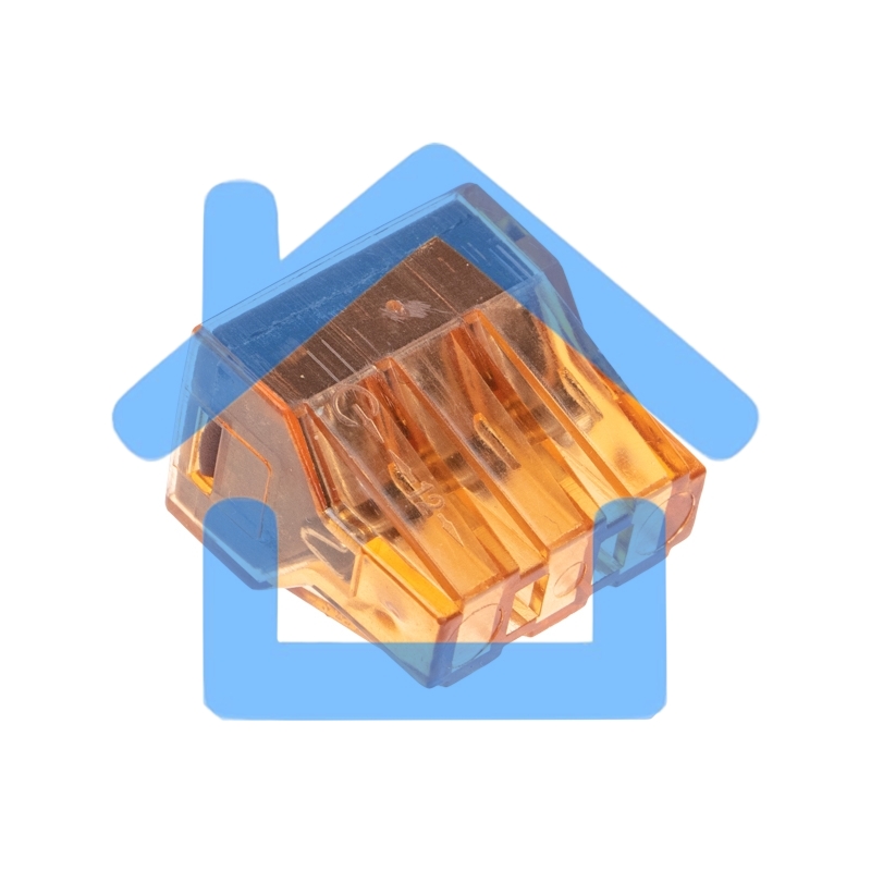 Экспресс-клемма СМК 773-606 с пастой, 6-проводная 0,75-4 мм² (50 шт/уп) Rexant