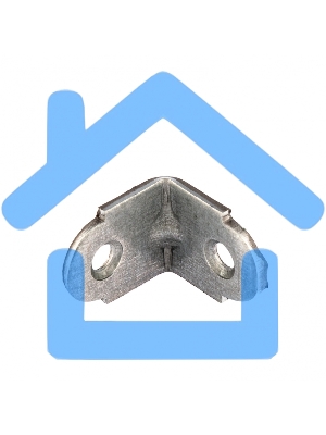 Уголок мебельный усиленный, 20х20х16 мм, цинк, Россия Сибртех