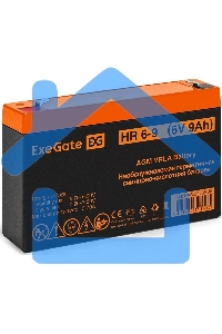 Батарея ExeGate HR 6-9 (6V 9Ah, 634W), клеммы F2