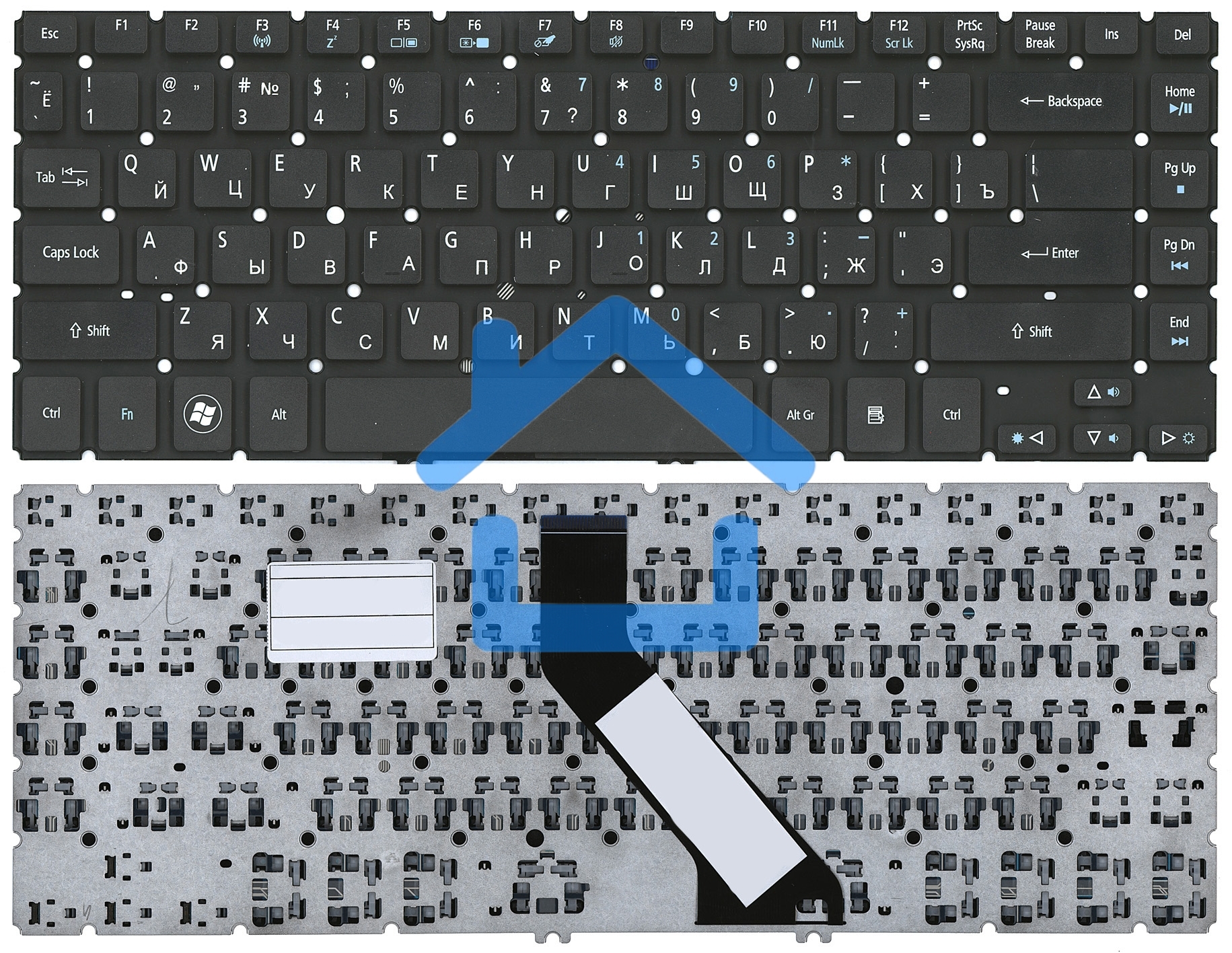 Клавиатура для ноутбука Acer Aspire V5-471 V5-431 M5-481T черная