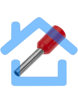 Наконечник штыревой втулочный изолированный F-8 мм 1 мм² (НШВи 1.0-8) красный Rexant