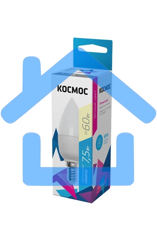 Лампа светодиодная LED BASIC CN 7.5Вт 220В E14 3000К Космос LkecLED7.5wCNE1430