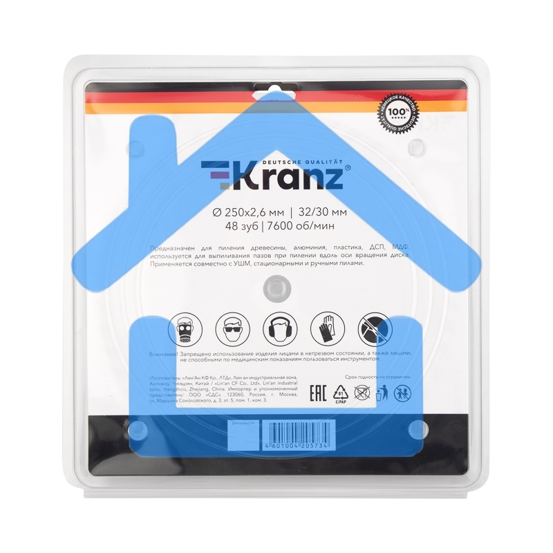Диск пильный 250 мм х 48 зуб х 32/30 мм Kranz