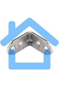 Уголок мебельный усиленный, 30х30х16 мм, цинк, Россия Сибртех