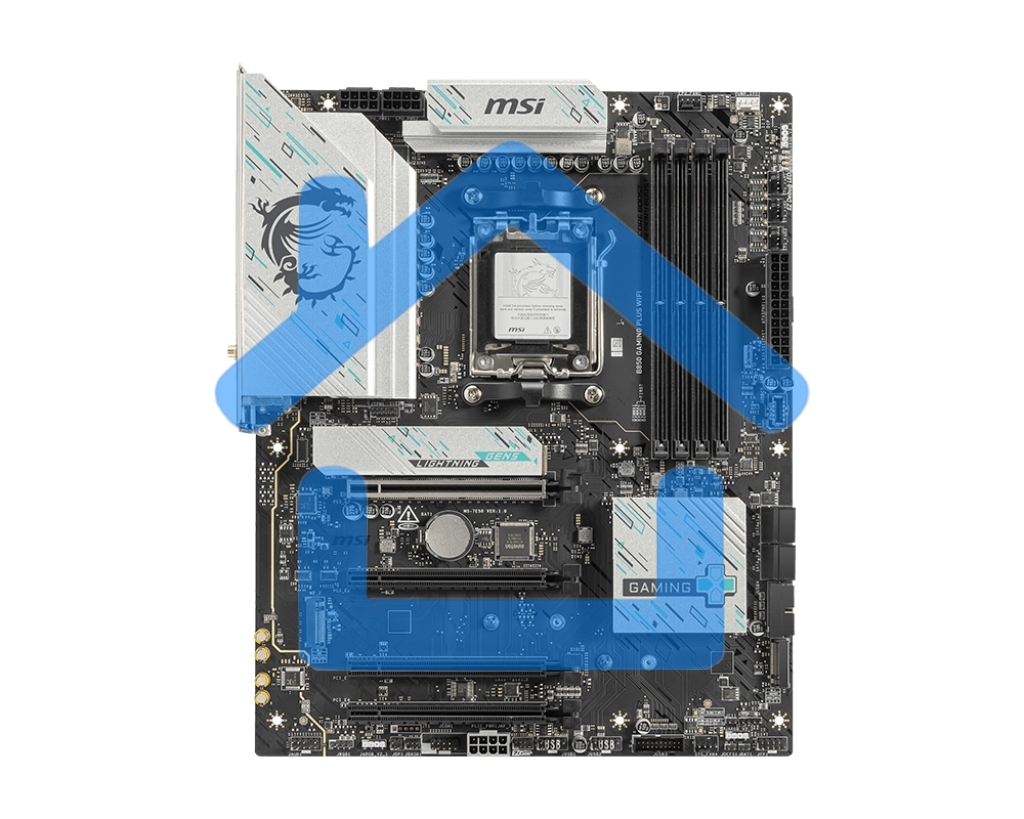 Материнская плата MSI B850 GAMING PLUS WIFI SocketAM5 AMD B850 4xDDR5 ATX AC`97 8ch(7.1) 5Gigabit RAID+DP