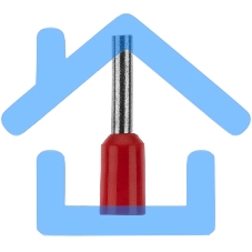 Наконечник штыревой втулочный изолированный F-8 мм 1 мм² (НШВи 1.0-8) красный Rexant