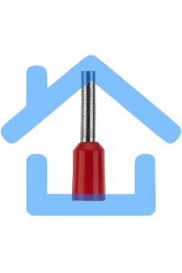Наконечник штыревой втулочный изолированный F-8 мм 1 мм² (НШВи 1.0-8) красный Rexant