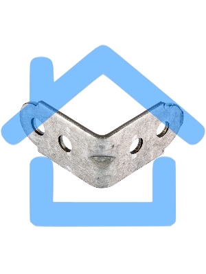 Уголок мебельный усиленный, 30х30х16 мм, цинк, Россия Сибртех