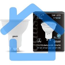 Лампа светодиодная Gauss 101506205LED MR16 GU10 5W 4100K