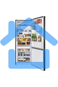 Холодильник Maunfeld MFF1857NFSB черный мат. инвертер двухкамерный 336/117л морозилка снизу