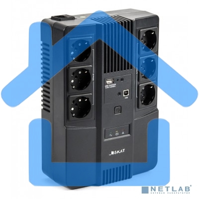 Источник бесперебойного питания Бастион SKAT-UPS 600 AI 220В 360Вт 1АКБ 7Ач внутр. меандр. стаб-ция напр-я. 6 выходов (8998)