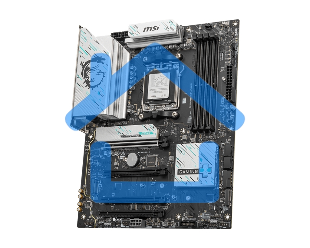 Материнская плата MSI B850 GAMING PLUS WIFI SocketAM5 AMD B850 4xDDR5 ATX AC`97 8ch(7.1) 5Gigabit RAID+DP