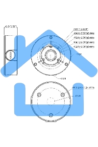 Монтажная коробка DAHUA DH-PFA130-E IP66, IK10 Совместима: для bullet, eyeball