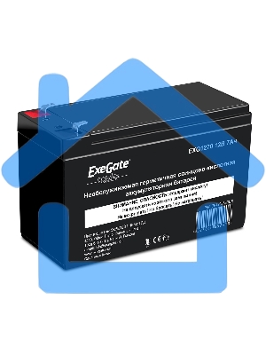 Батарея ExeGate EP129858RUS DTM 1207/EXG1270 (12V 7Ah) клеммы F2