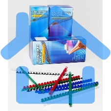 Пружины для переплета пластиковые Office Kit d=10мм 51-70лист A4 черный (100шт) BP2020